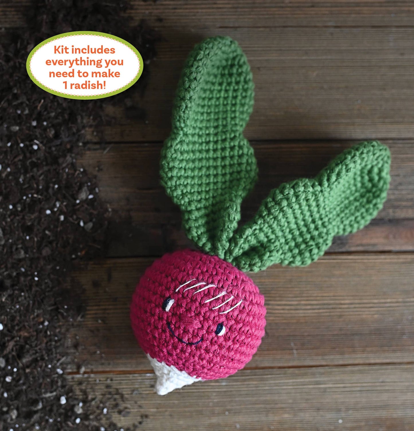 Crochet Your Veggies Amigurumi Kit Radish