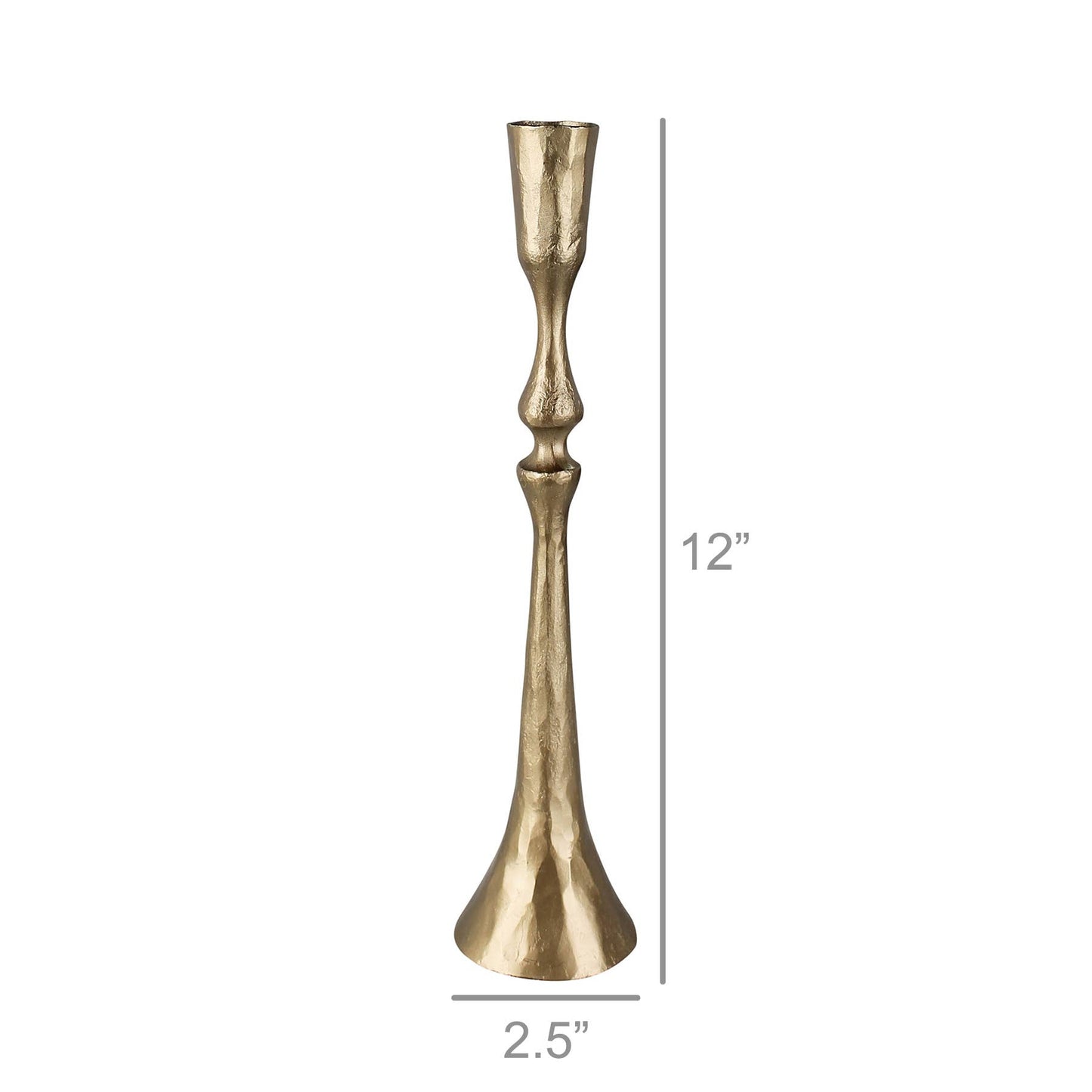 Nikki Taper Holder, Brass - Med
