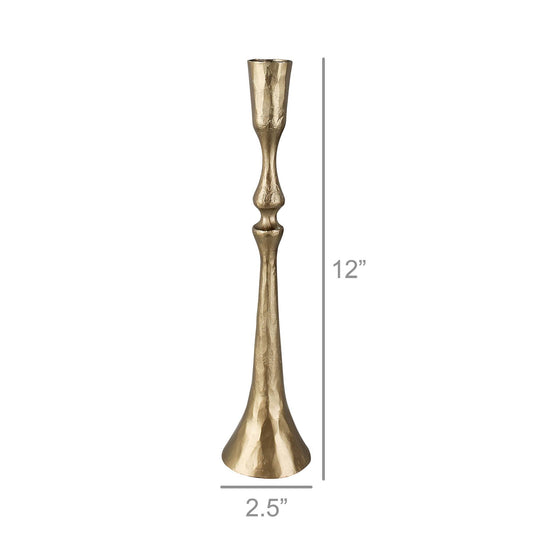 Nikki Taper Holder, Brass - Med