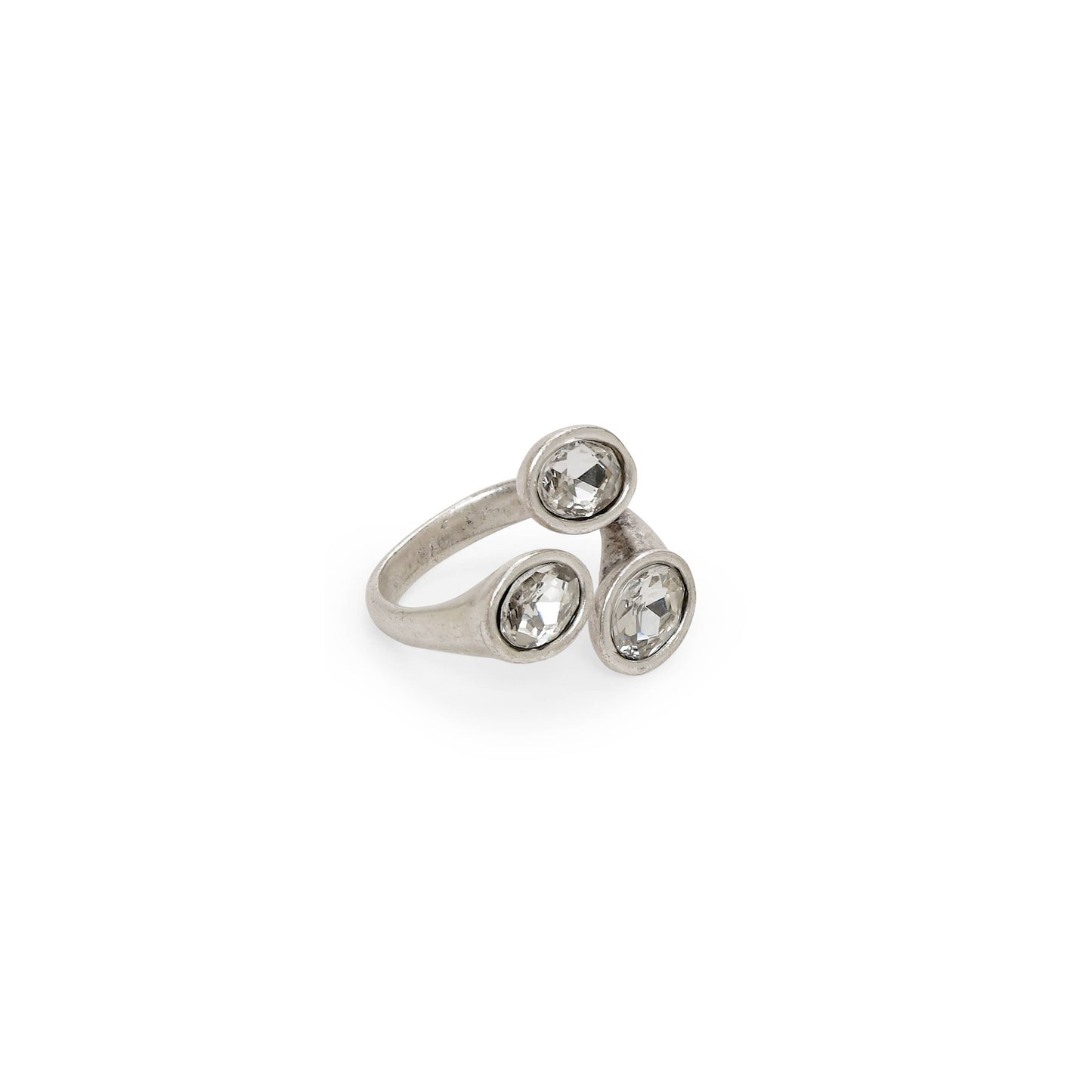 Handmade Crystal Brass Ring - 6824
