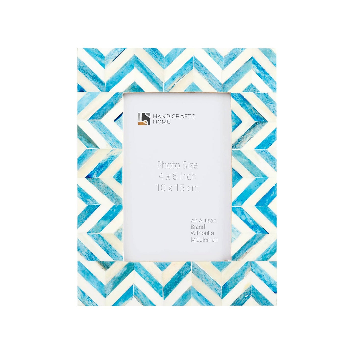 Picture Frame Zig Zag Herringbone, 4x6, 4 Colors: Turq
