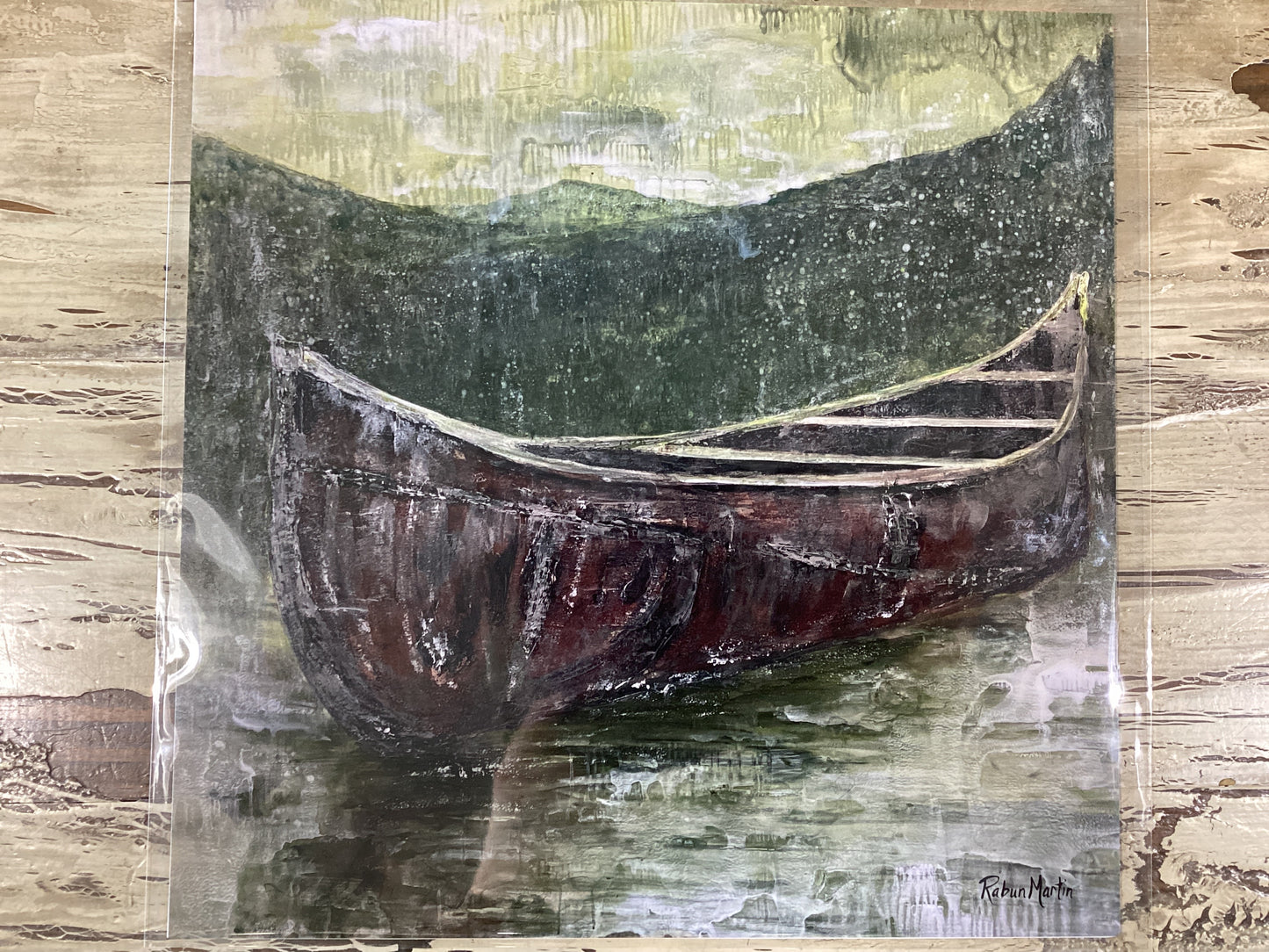12x12 Green Canoe