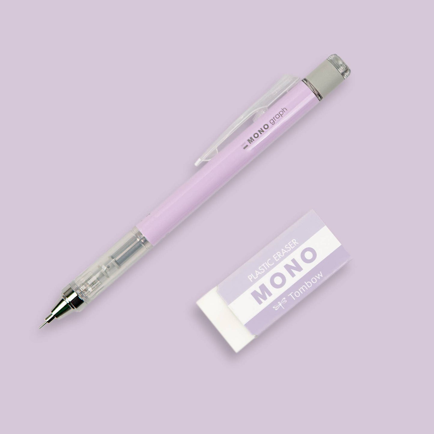 MONO Graph Mechanical Pencil + Eraser Set: Cream Yellow