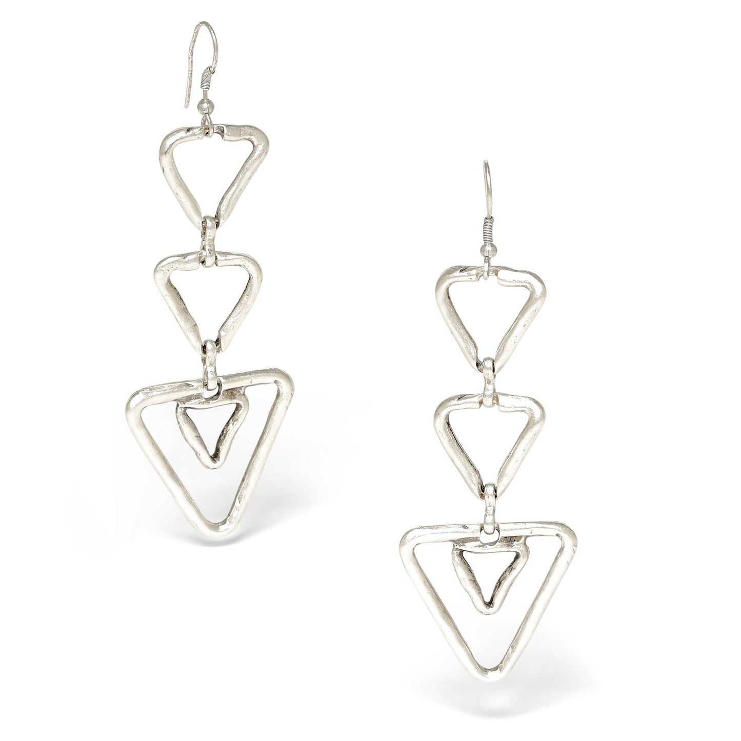 Handmade Pewter Earrings - 24-314