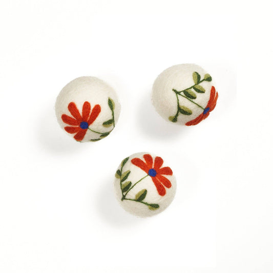 Wool Dryer Balls - Set of 3 Flora