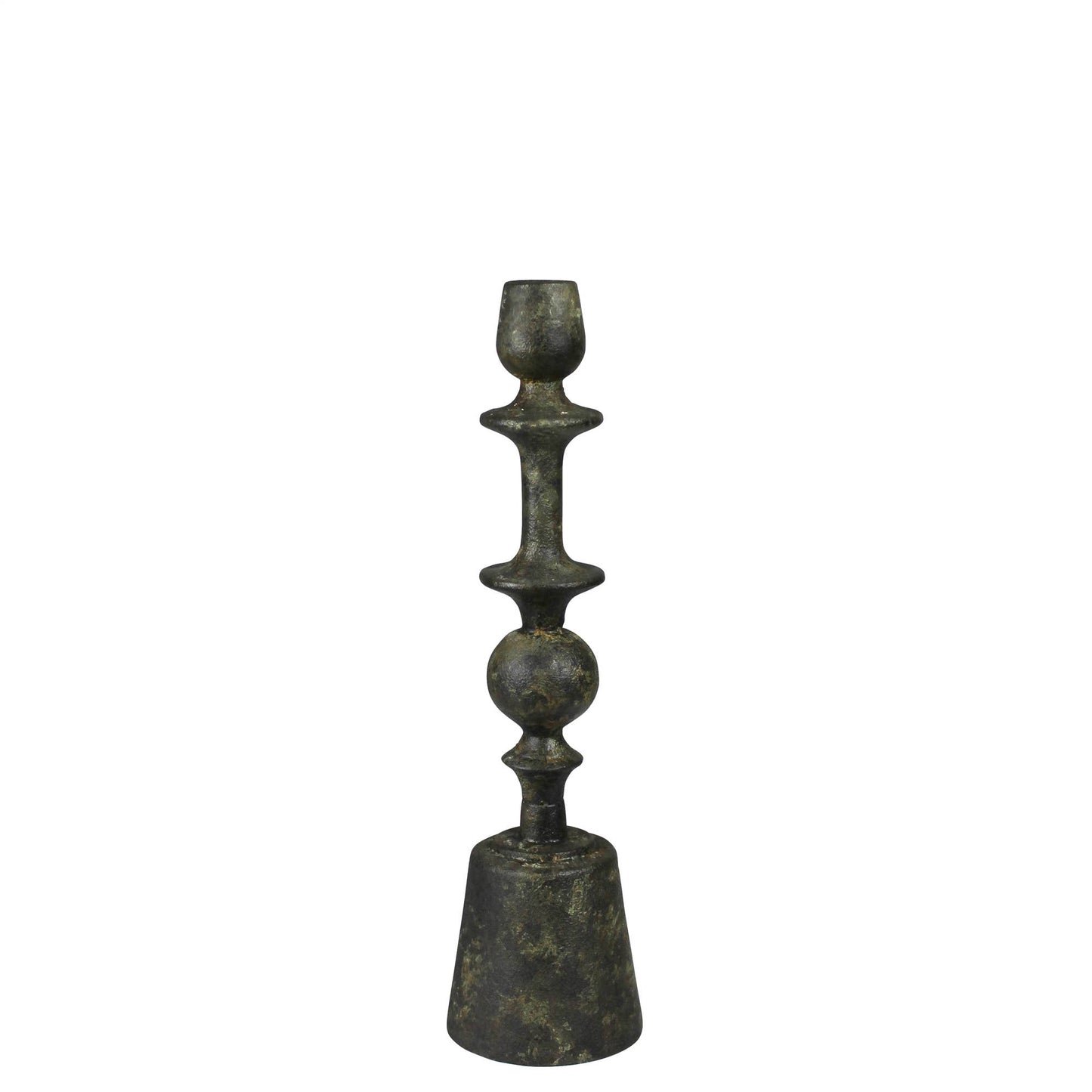 Bastia Taper Holder, Green Patina - Sm