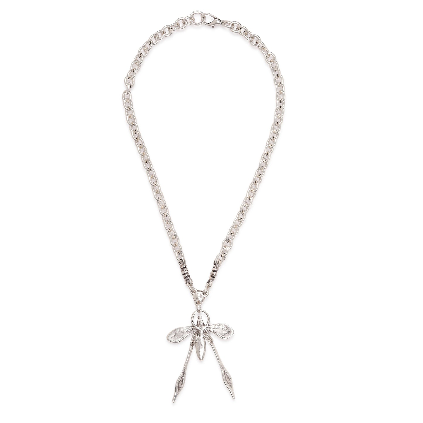 Handmade Crystal Pewter Necklace - 3992