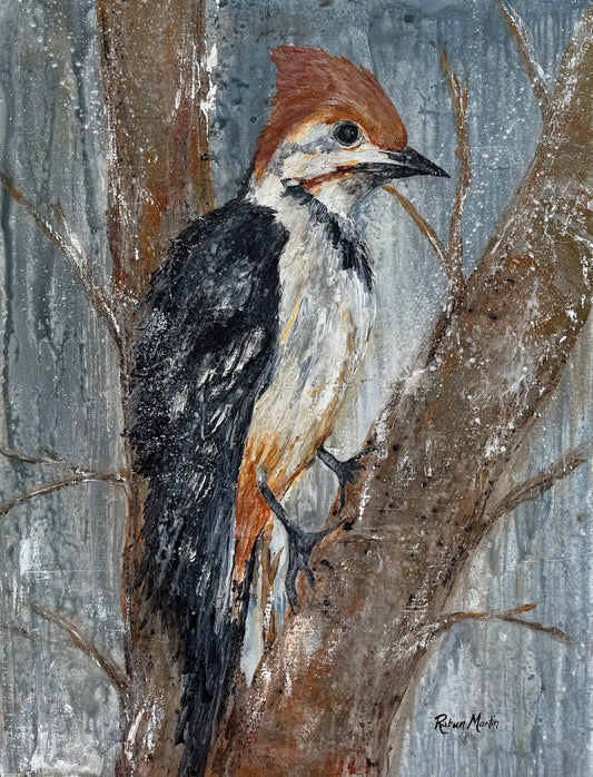 3x4 | Willow Woodpecker | Original