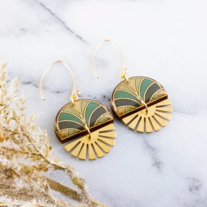 Wood + Resin Earrings