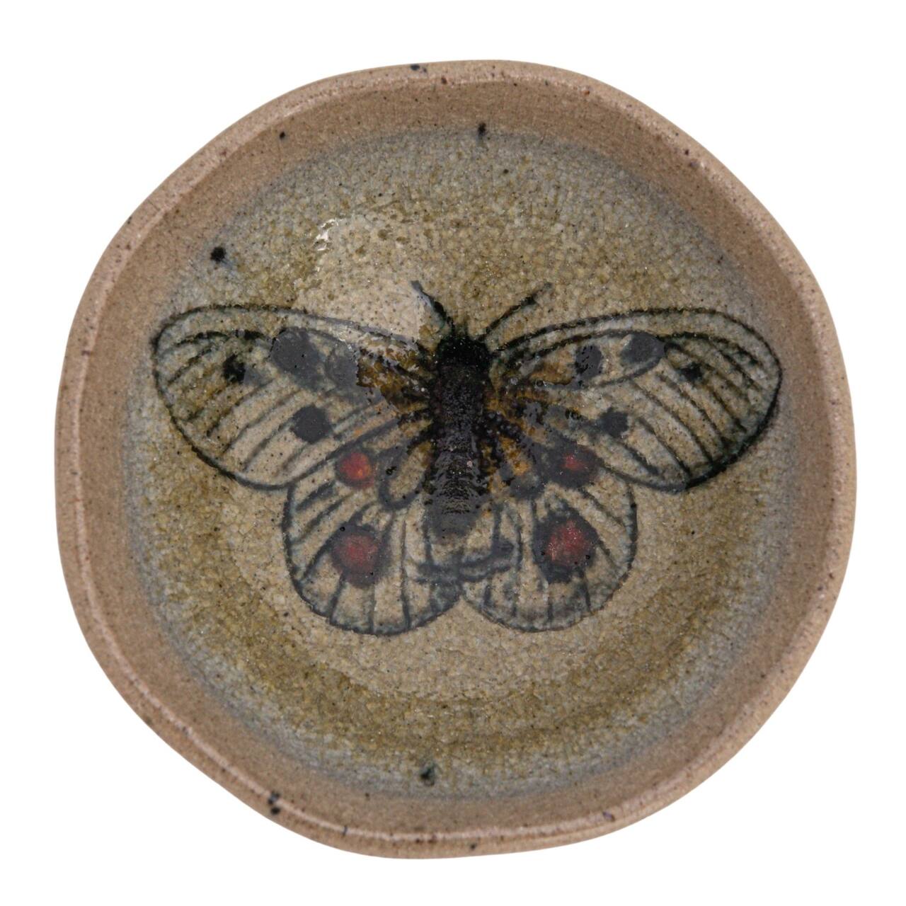Insect/ Bird Stoneware Dish