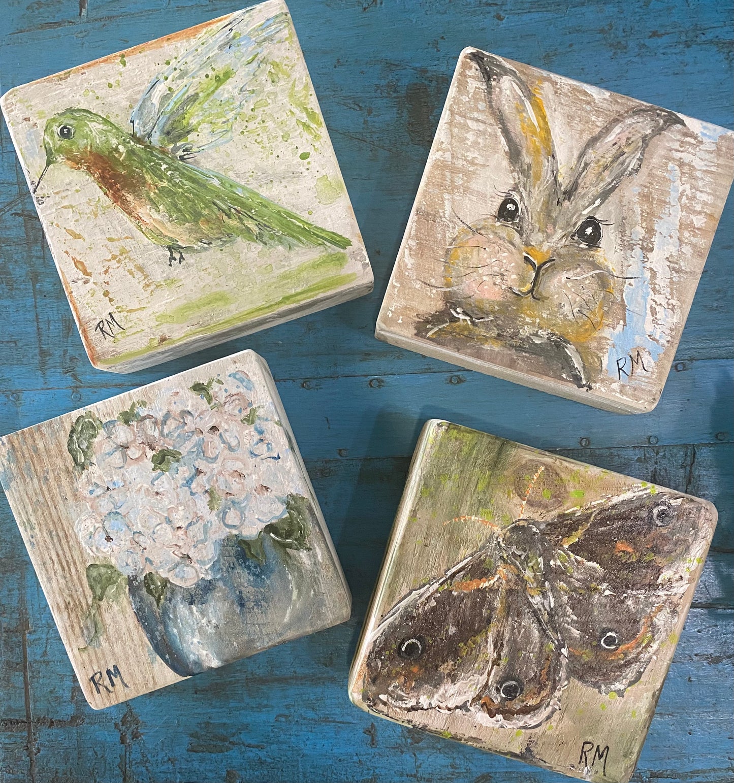 Mini Block Paintings by Rabun Martin