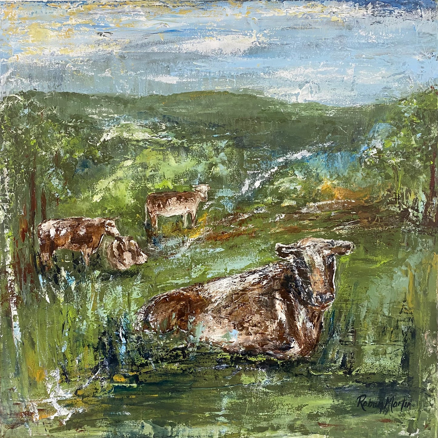 3x3 | Cows in Field | Original