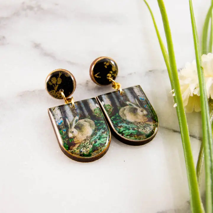 Wood + Resin Earrings
