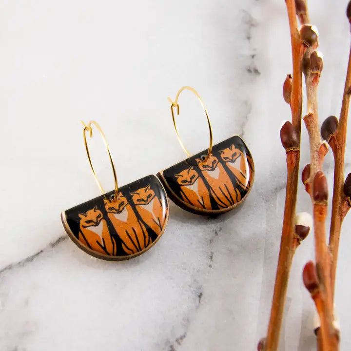 Wood + Resin Earrings