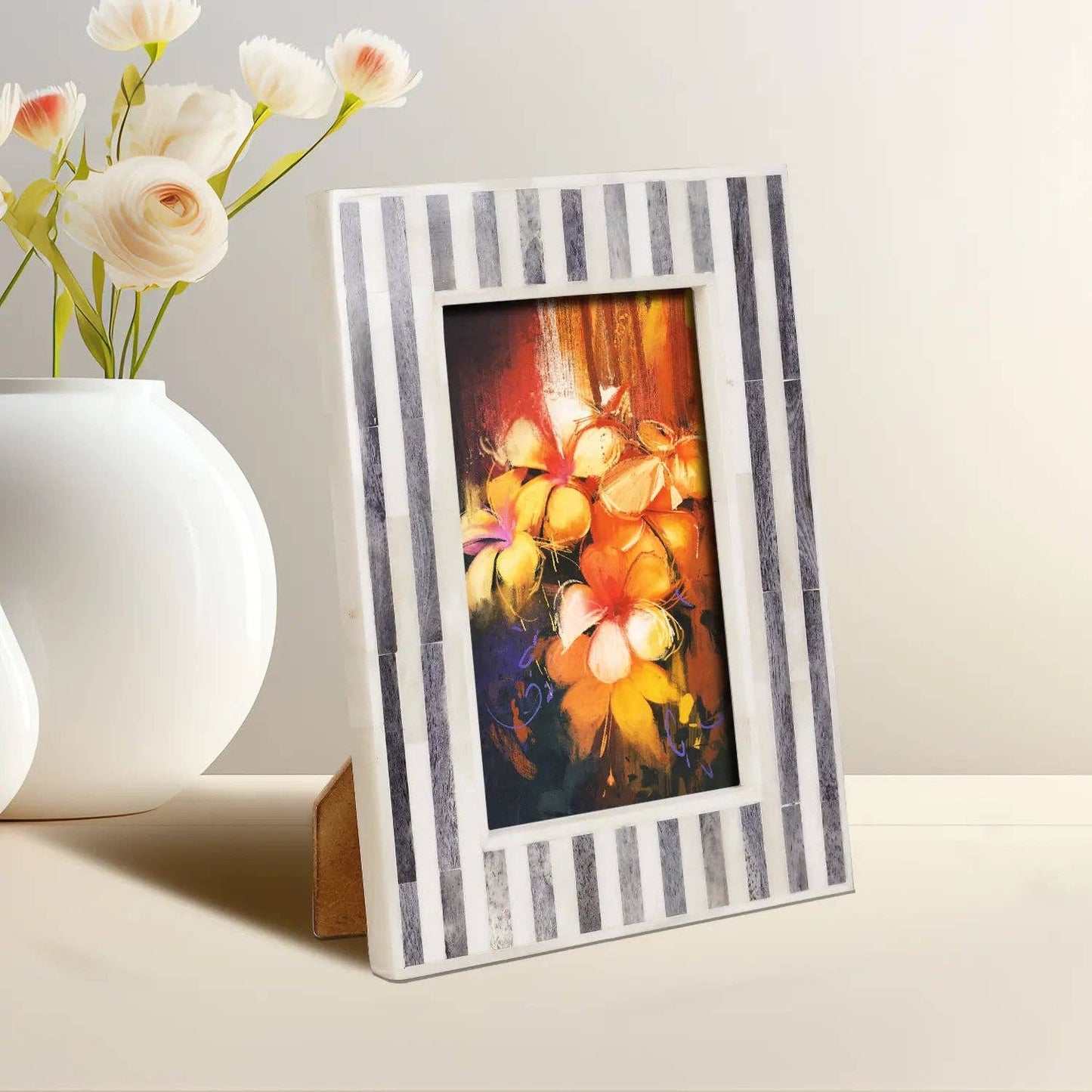 Picture Frames Kayala Saje Bone Inlay Collection in 3 Sizes: 4x6