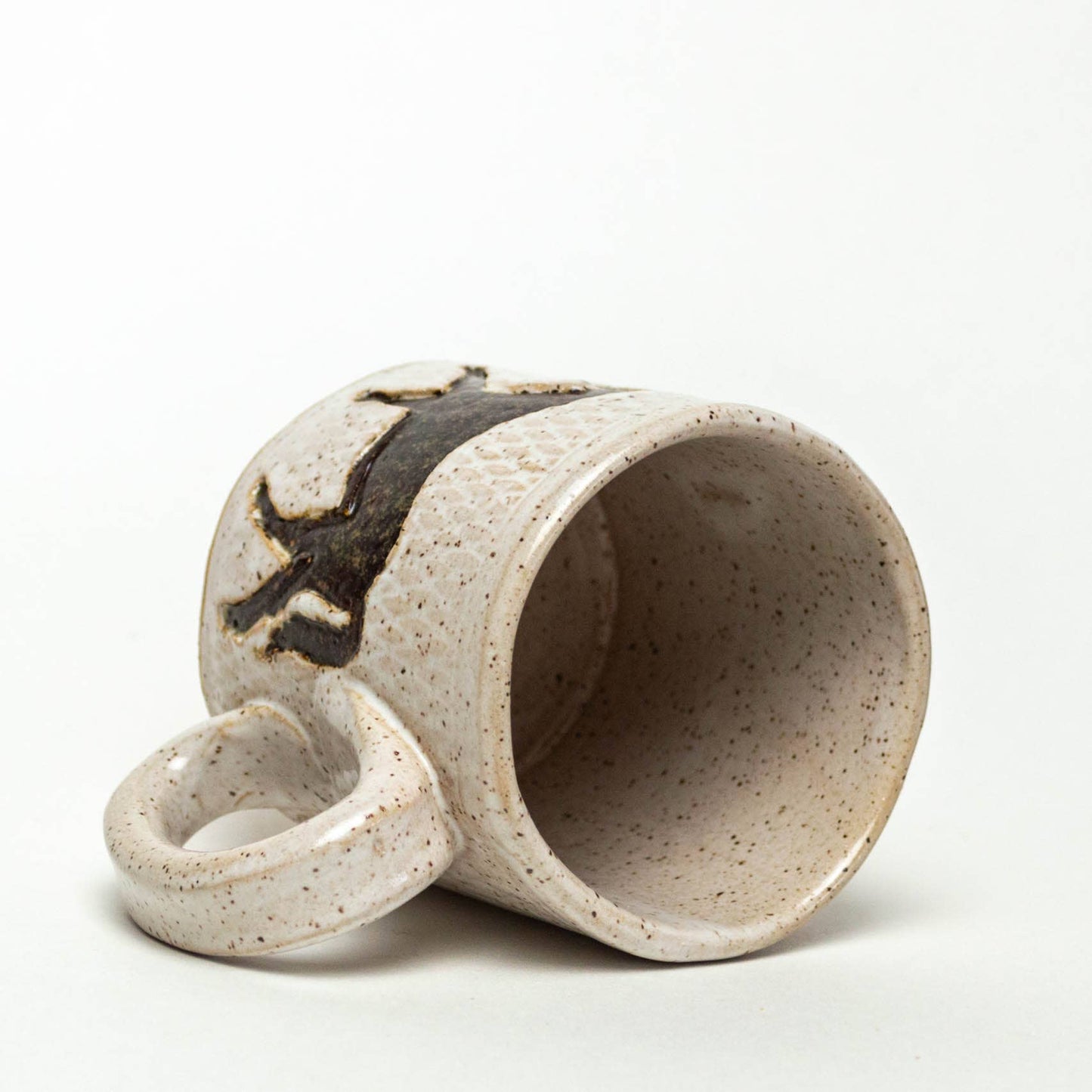 Mug | Brown Horse Design Handmade in Ohio, Ceramic White 10 oz Mug