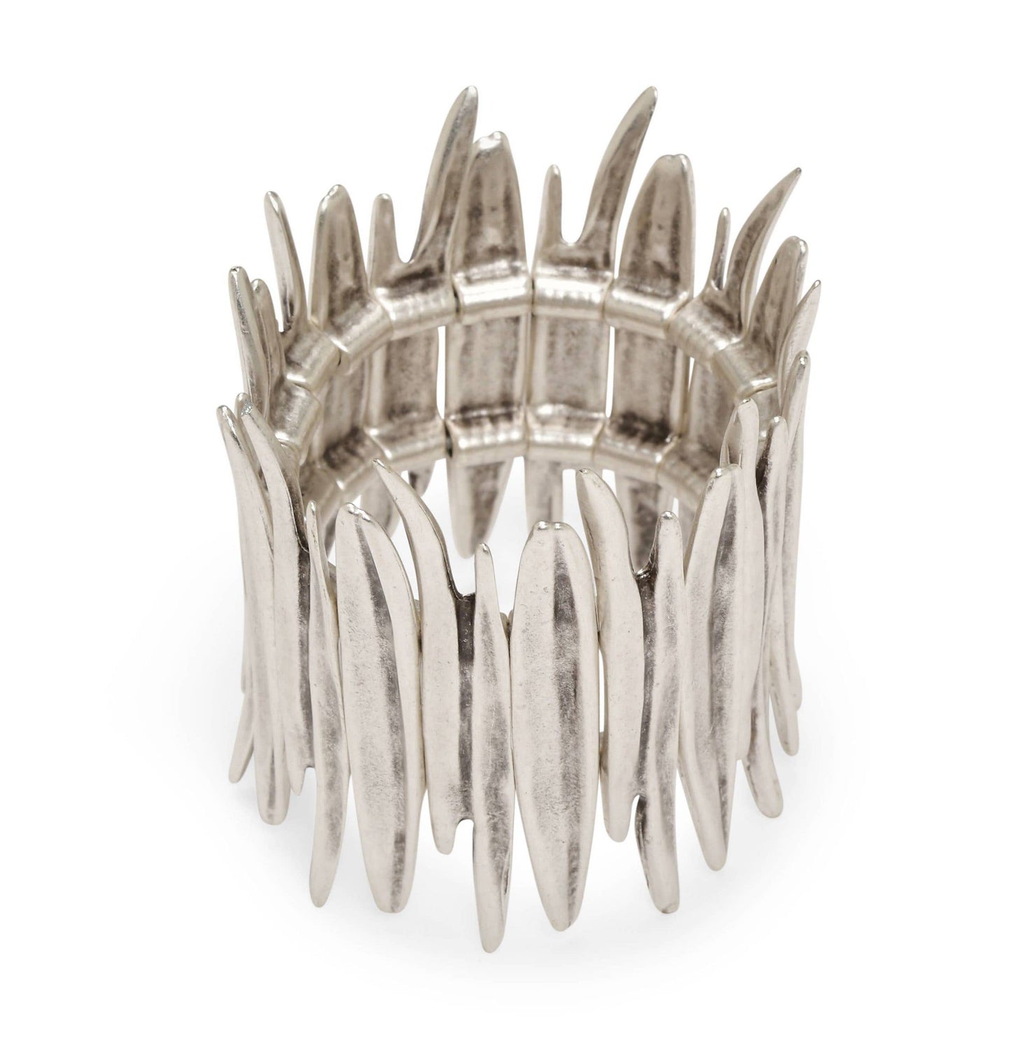 Handmade Fire Pewter Bracelet - 2549