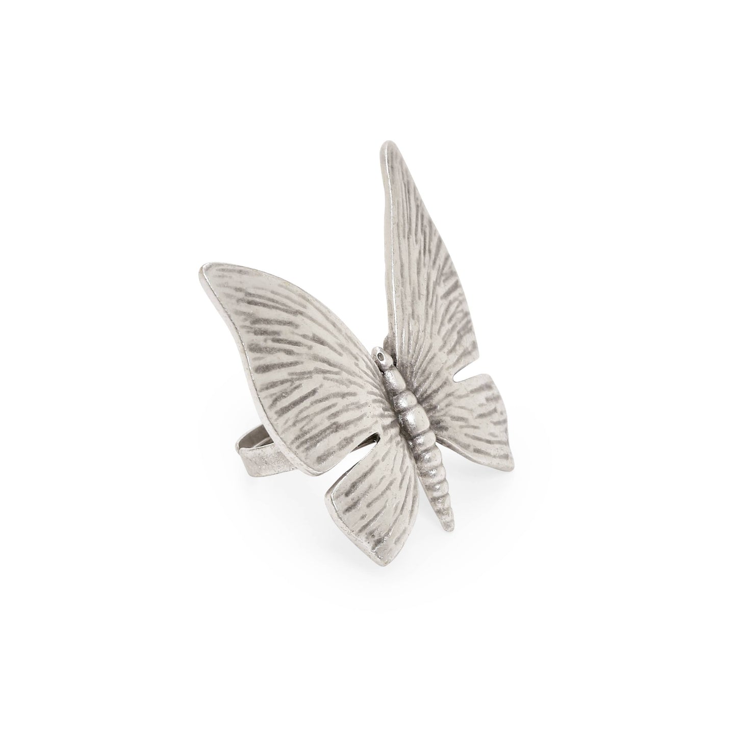 Handmade Butterfly Pewter Ring - ENY01