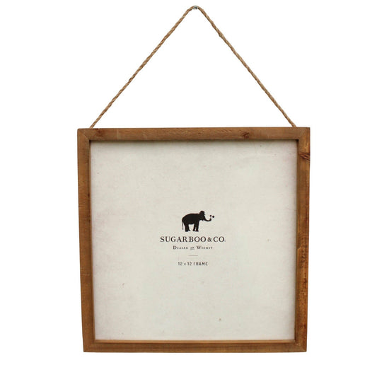 Wooden Frame 12"x12" With Jute-Natural