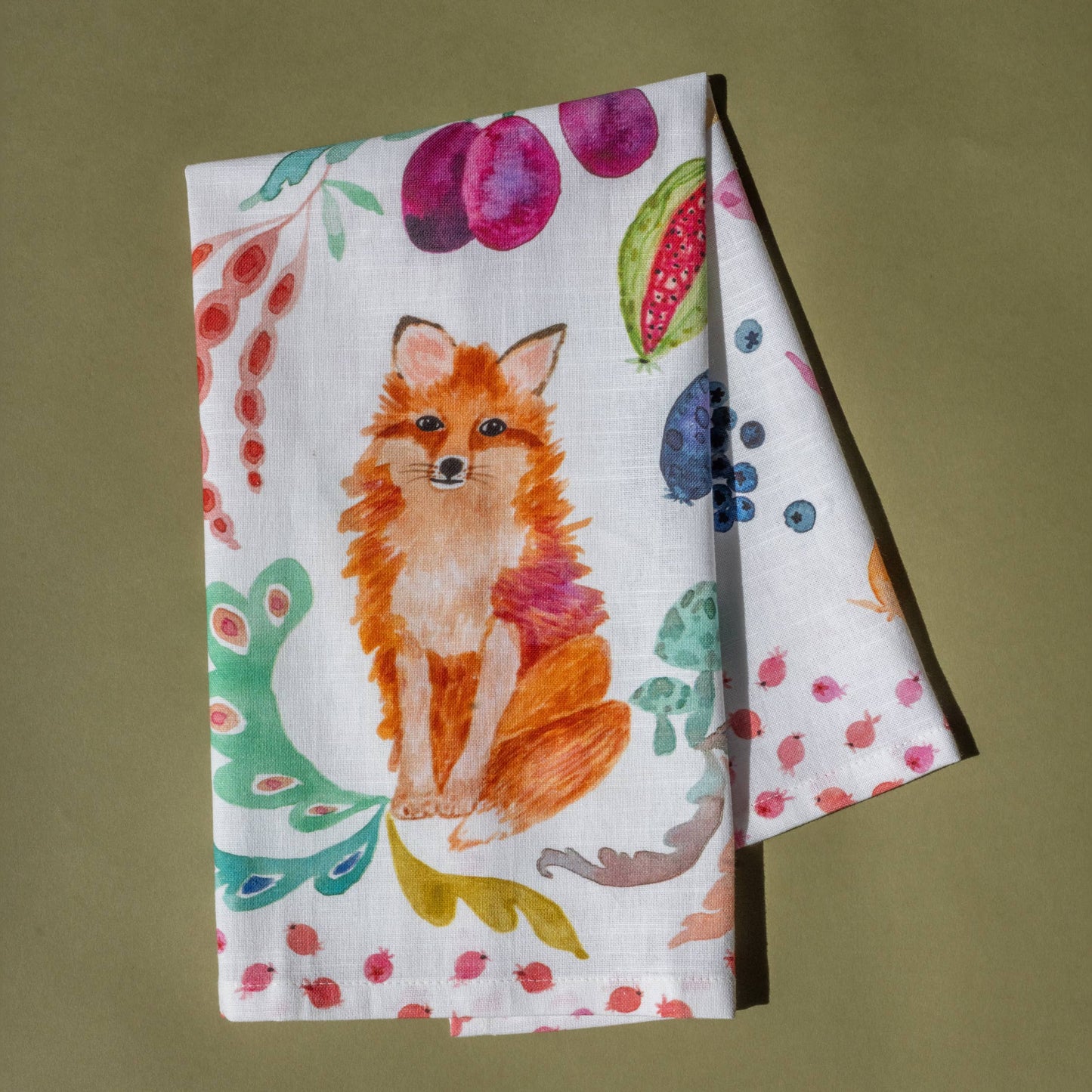 Tea Towel- Fox in the Orchard