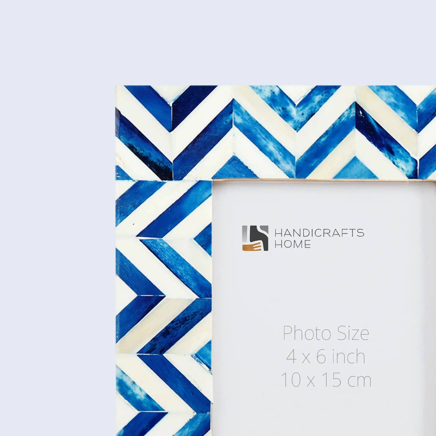 Picture Frame Zig Zag Herringbone, 4x6, 4 Colors: Turq
