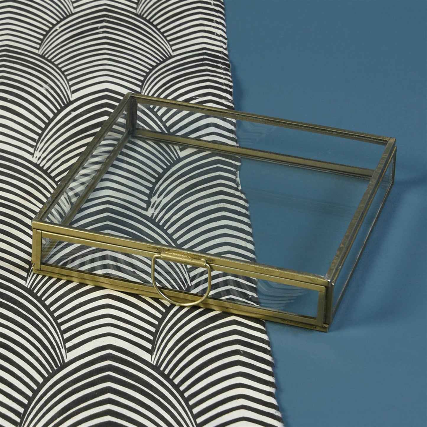 Monroe Flat Square Box - Sm - Brass