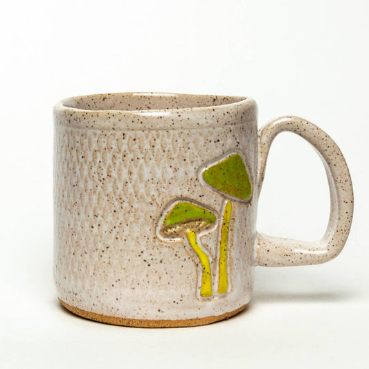 Mug | Parrot Mushroom Design Handmade in Ohio, Ceramic 10oz Mug