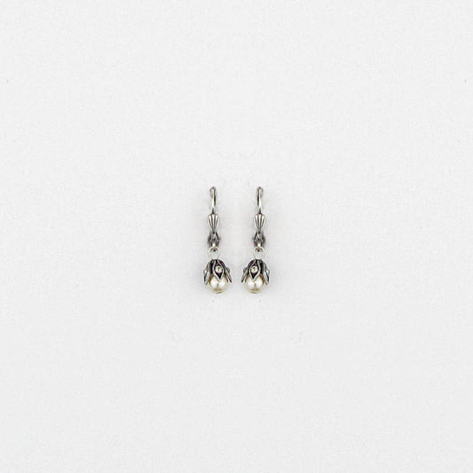 Princess Tears Earring Silver - Pearl