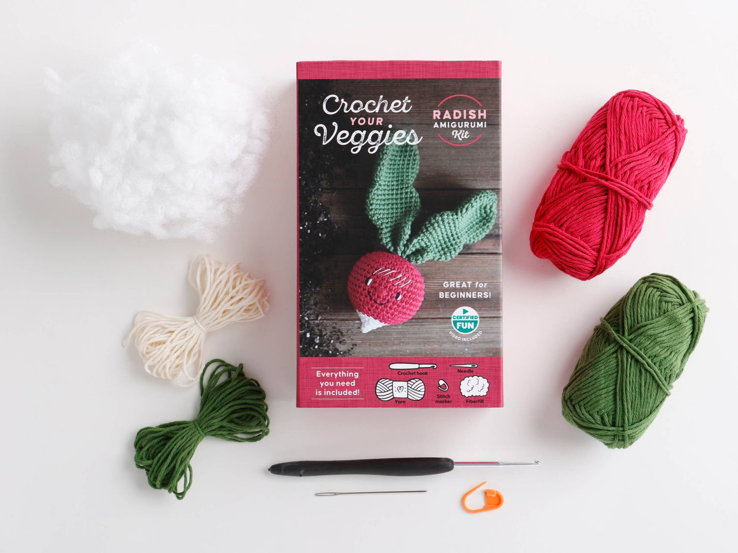 Crochet Your Veggies Amigurumi Kit Radish