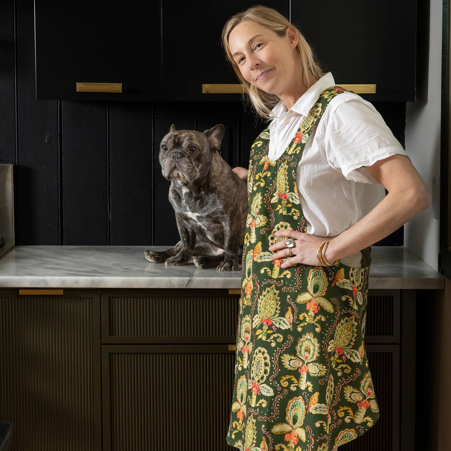 Pinafore Apron- Le Jardin