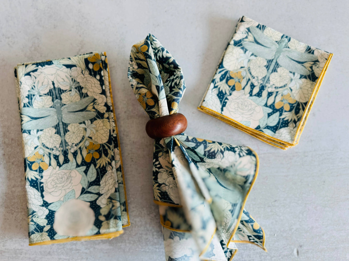 Dragonflies at Twilight Cloth Napkins, set of four: 10inch cocktail