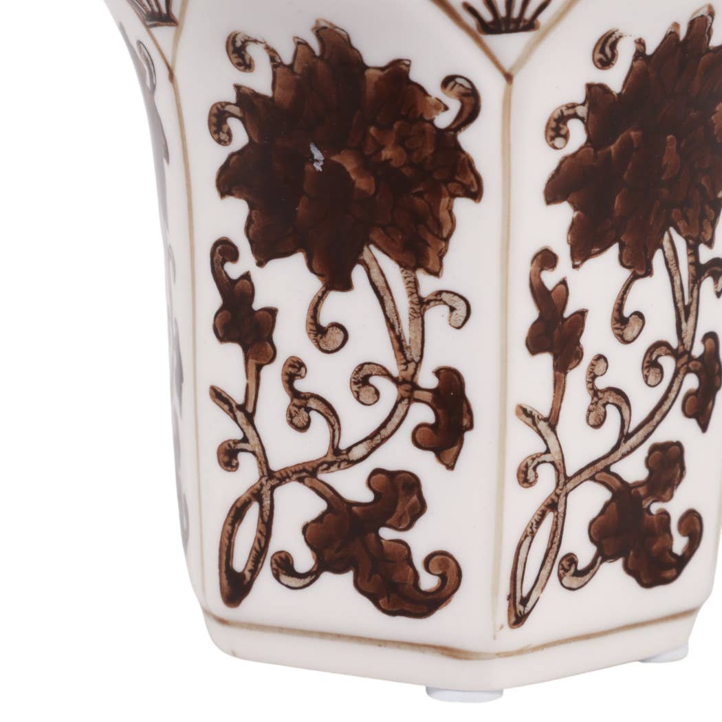 Scented Candle - Lavender Verbena Brown Ceramic Fluted, 6 Oz