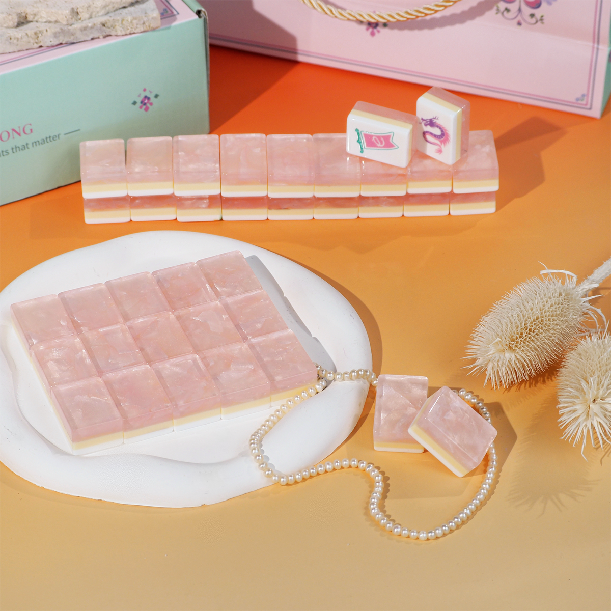Garden Party Mahjong Set - Blush Pearl 02-01