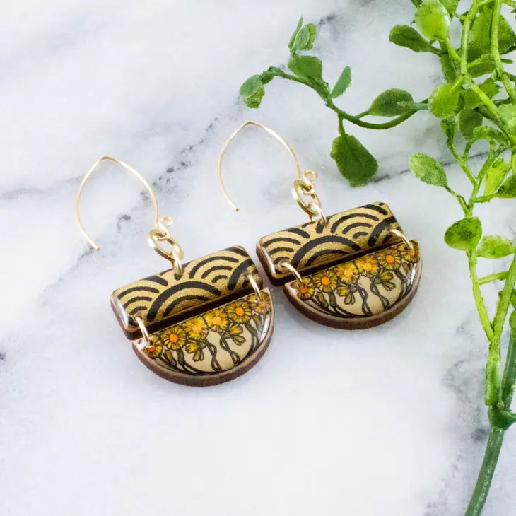 Wood + Resin Earrings