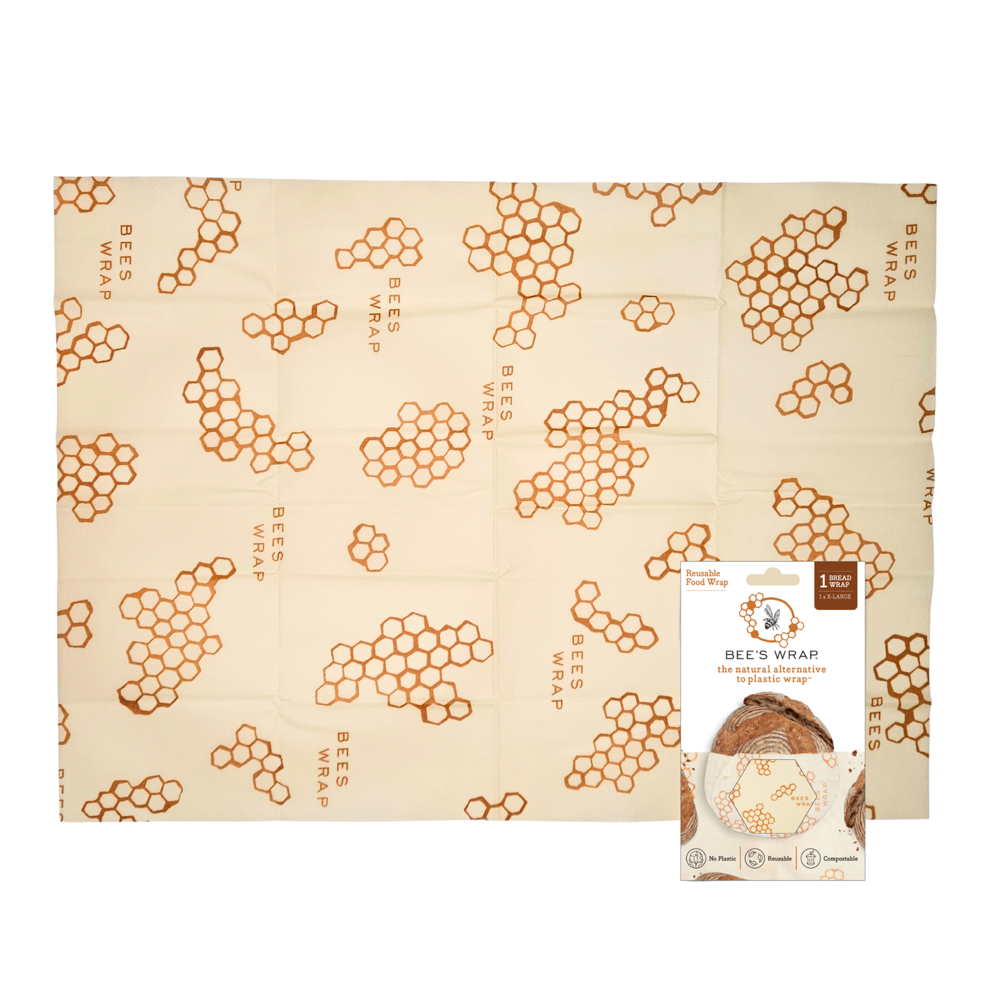 Bees Wrap Bread Wrap - Honeycomb
