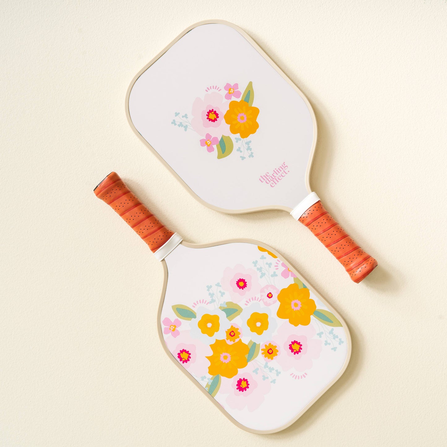Pickleball Paddle - Bright + Bloomy Cream