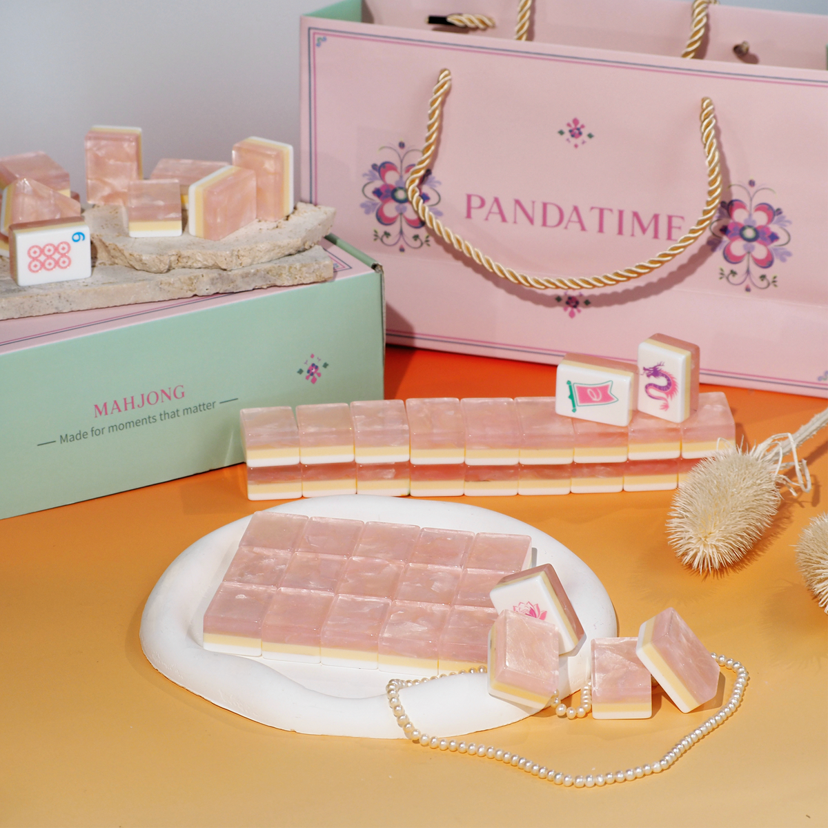 Garden Party Mahjong Set - Blush Pearl 02-01