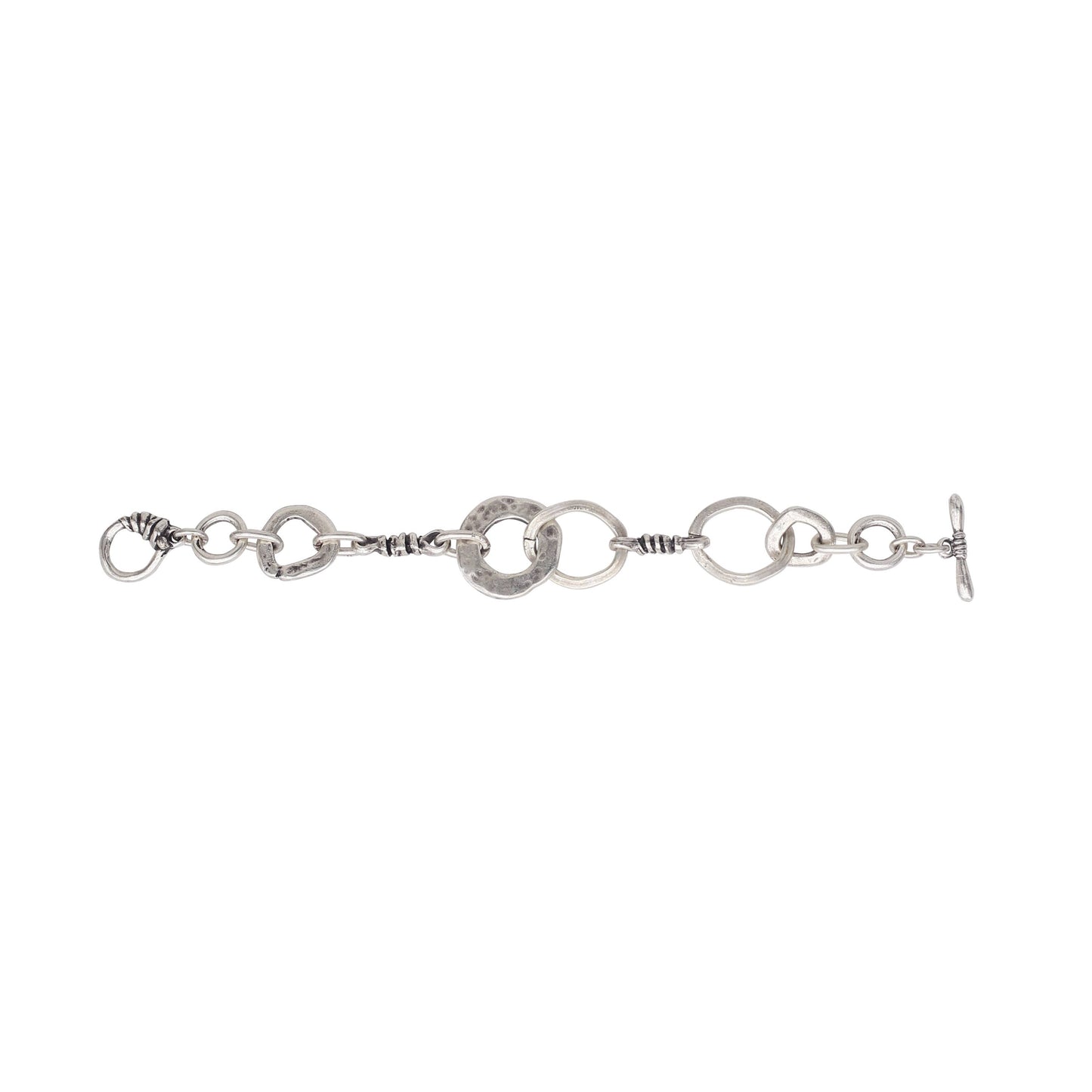 Handmade Pewter Link & Chain Bracelet - 2917