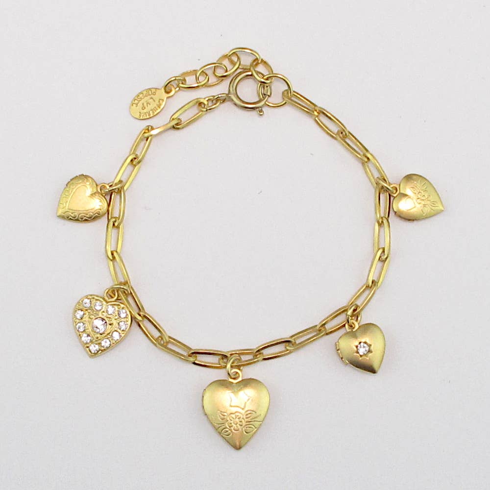 Cherished Heart Charm Bracelet