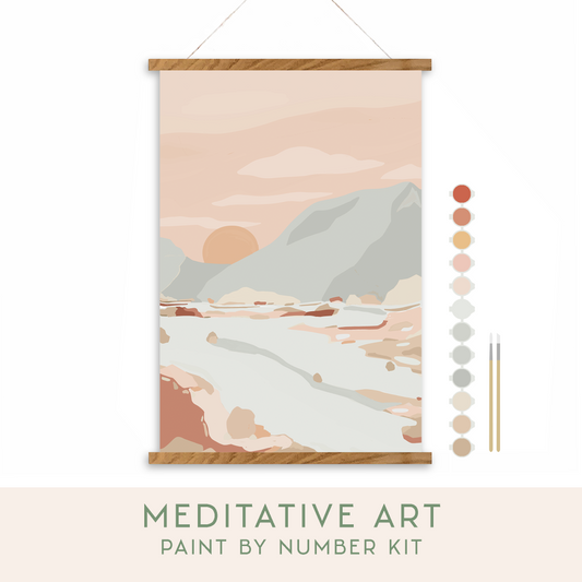 Walk in Nature Meditative Art Paint by Number Kit: Kit + Magnetic Frame