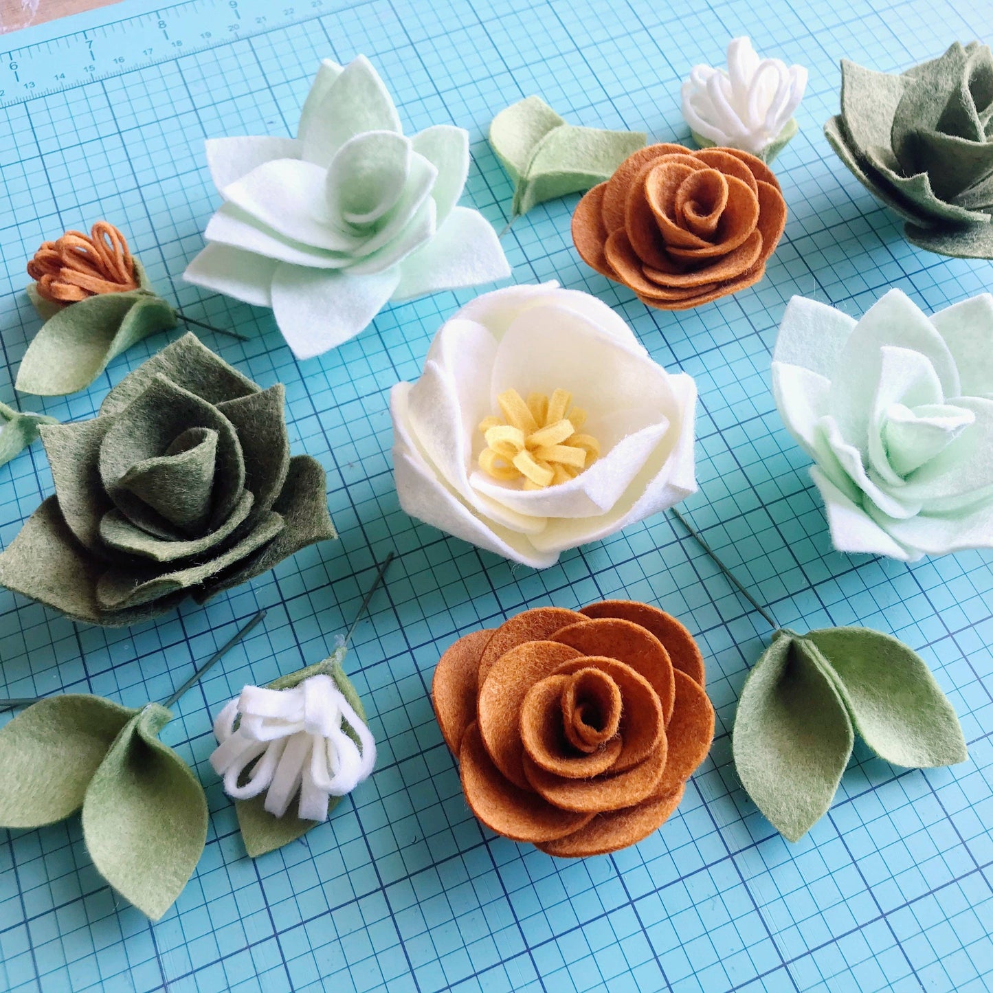 Felt Flower Craft Kit | Autumn Succulent