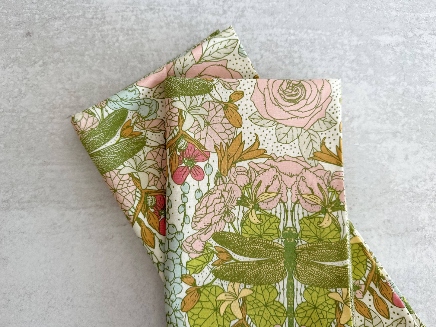 Dragonfly Cloth Napkins, set of four: Cocktail