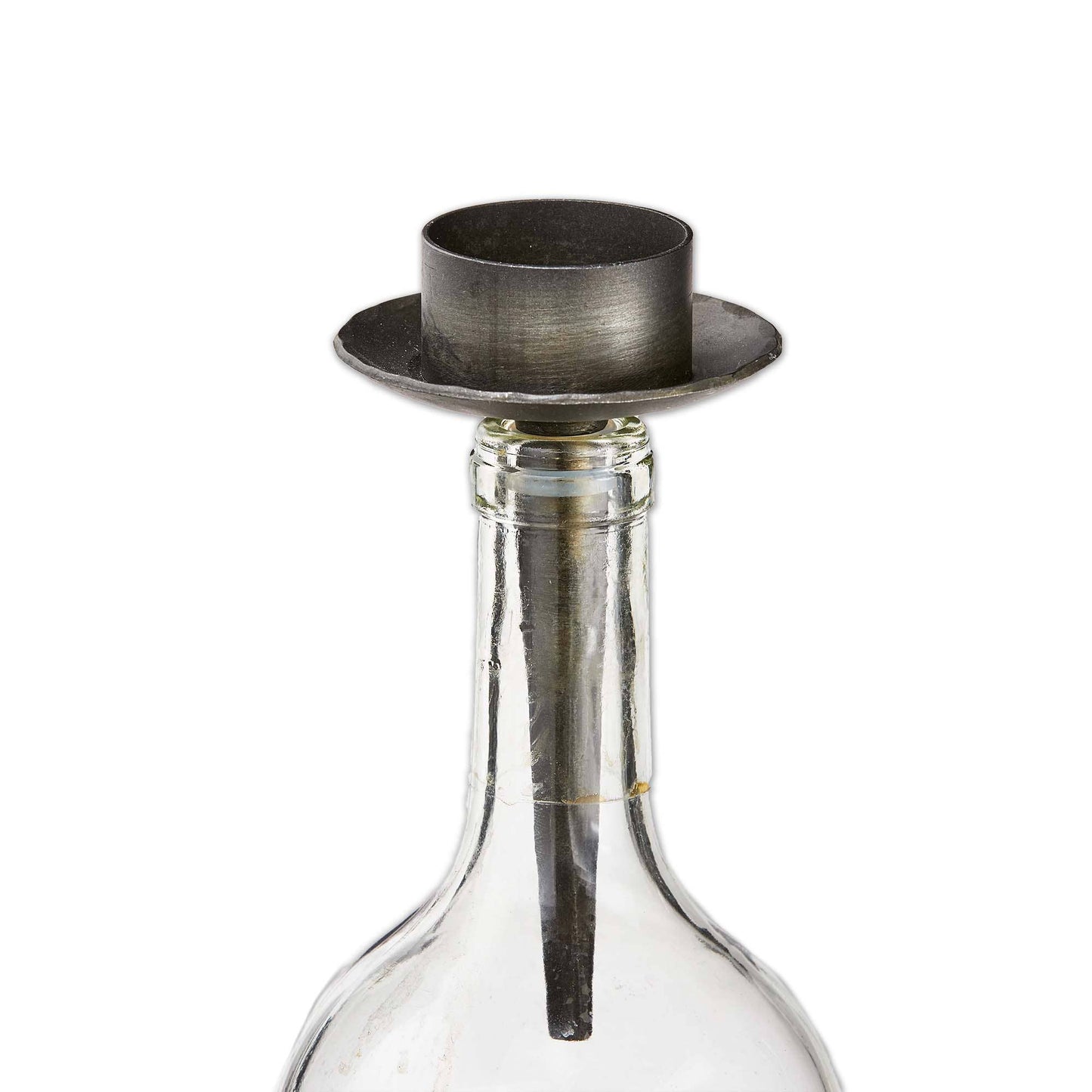 Tag Bottle Stopper Tealight Holder Black