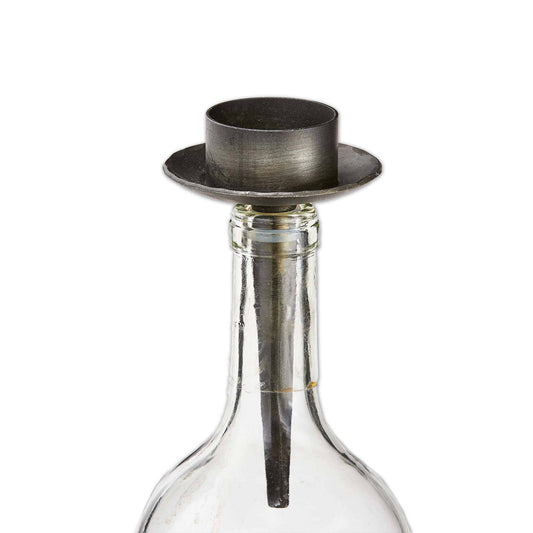 Tag Bottle Stopper Tealight Holder Black