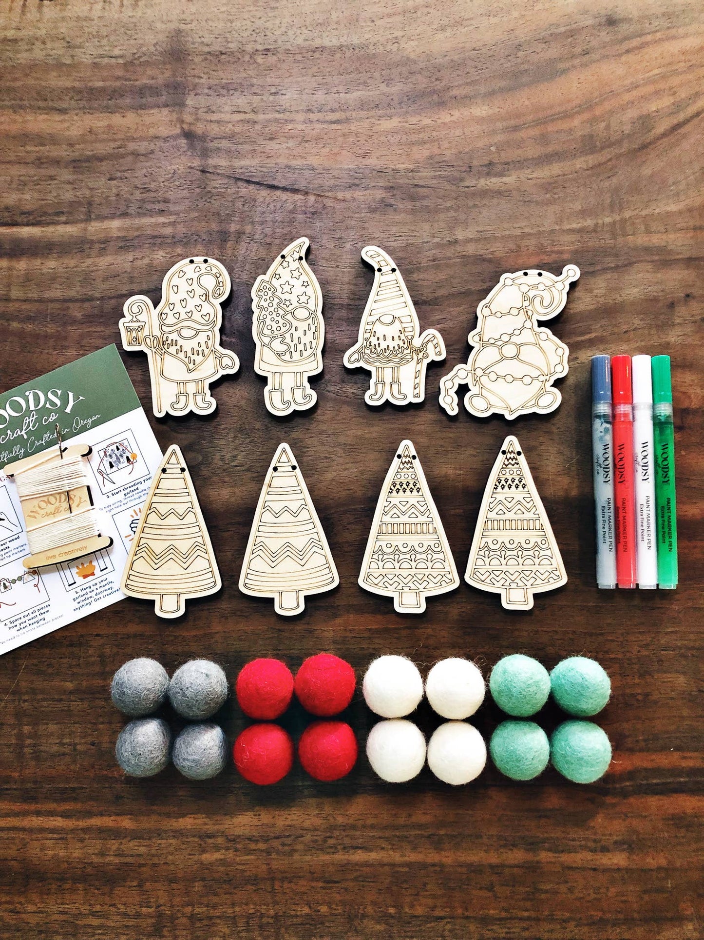DIY Craft Kit -  Gnome Garland
