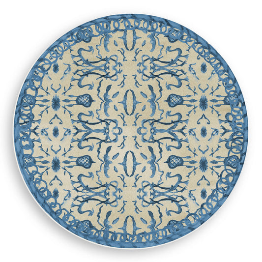 Blue & Tan Chinoiserie Vinyl Placemat