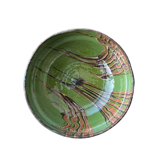 Cottage Crafted Bowl | Marbleized Green