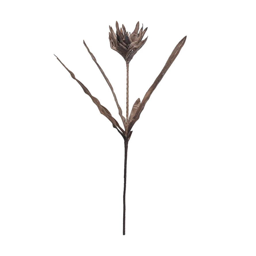 39-1/4"H Faux Flower Pick, Brown