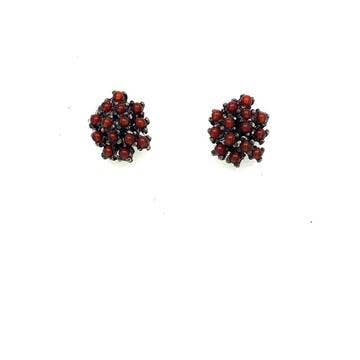 Beaded Cluster Earring: African Turq