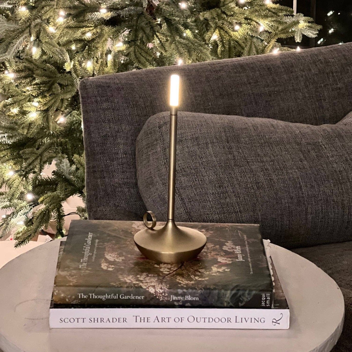 Portable Candle Lantern: Gold